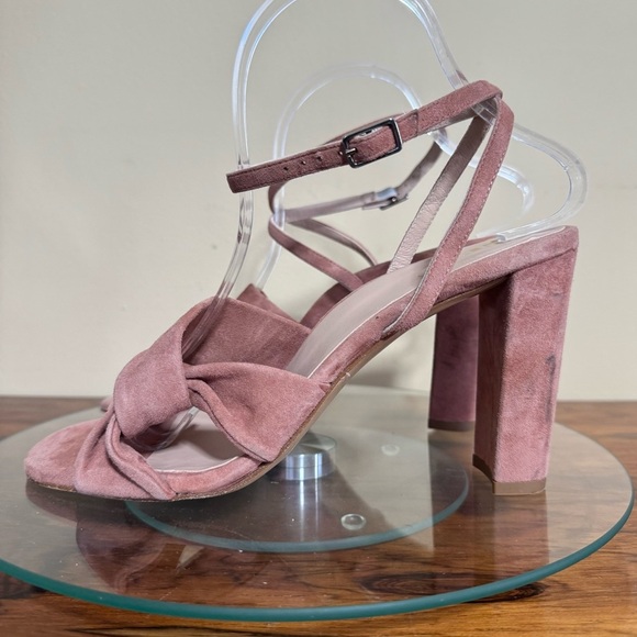 Inez Isabel Heels in Clay Pink Suede size 8.5 - Picture 5 of 16